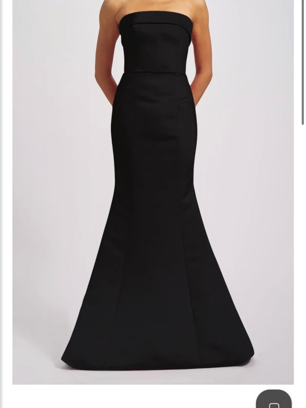 Classic Black Strapless Evening Dress
